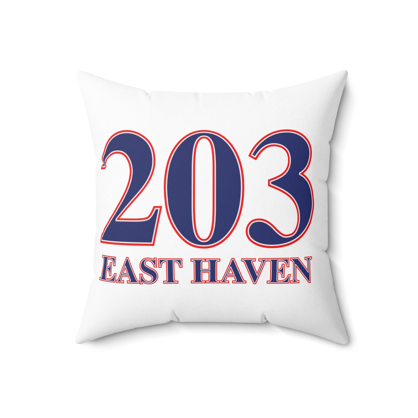 203 East Haven Red White & BlueSpun Polyester Square Pillow