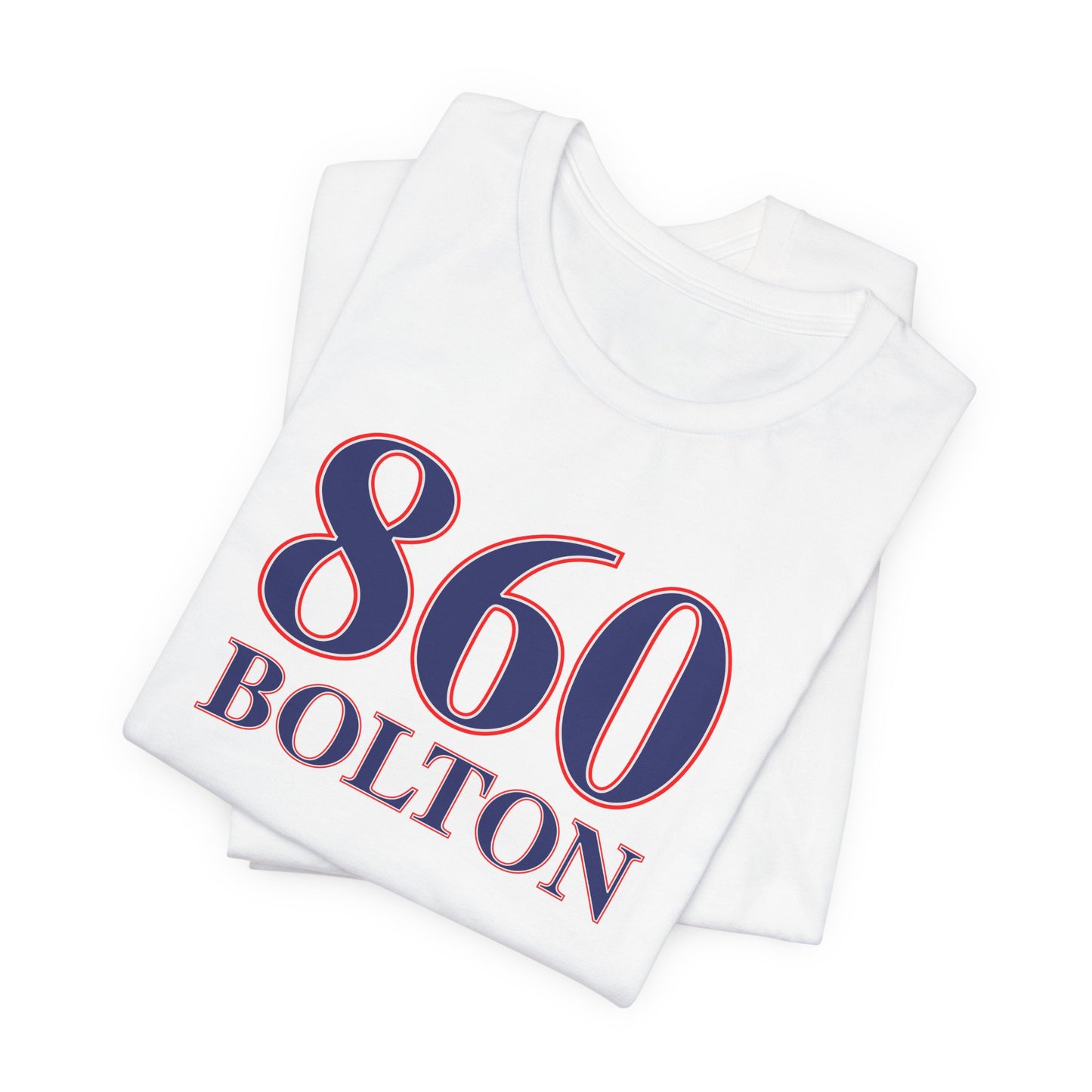 860 Bolton Red White & Blue Unisex Jersey Short Sleeve T-Shirt