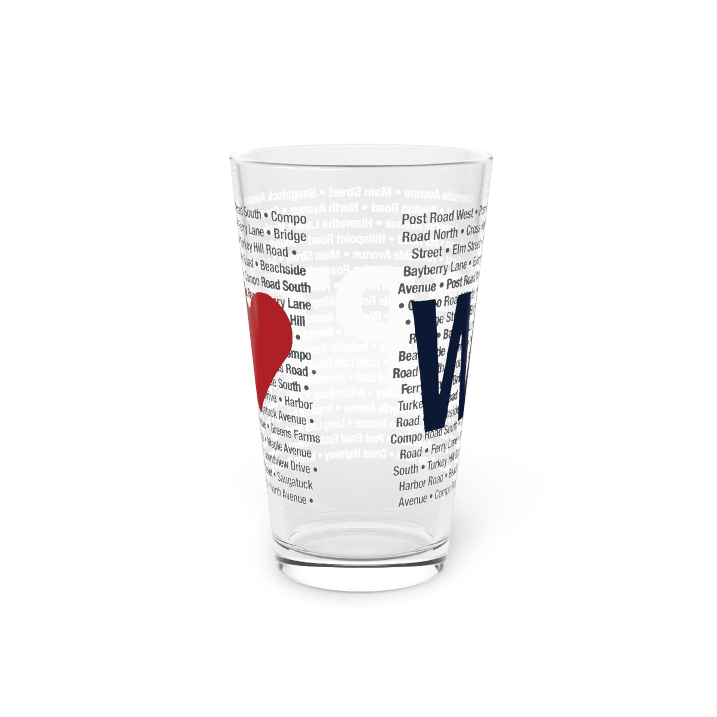 Westport Love Pint Glass, 16oz