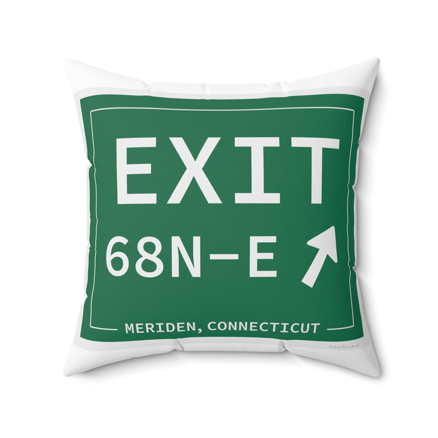 Vintage Exit 68N-E WCP Sign Spun Polyester Square Pillow