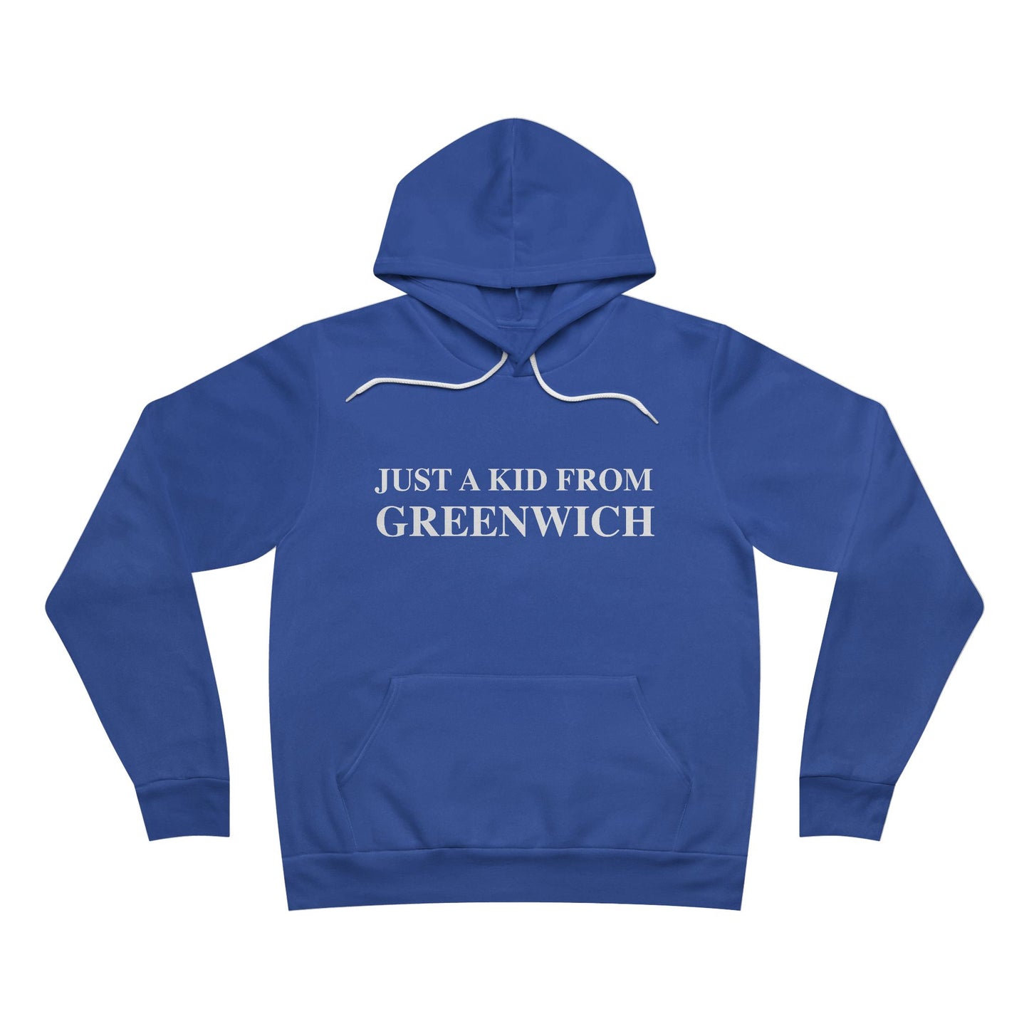 Just a kid from Greenwich Unisex Sponge Fleece Pullover Hoodie