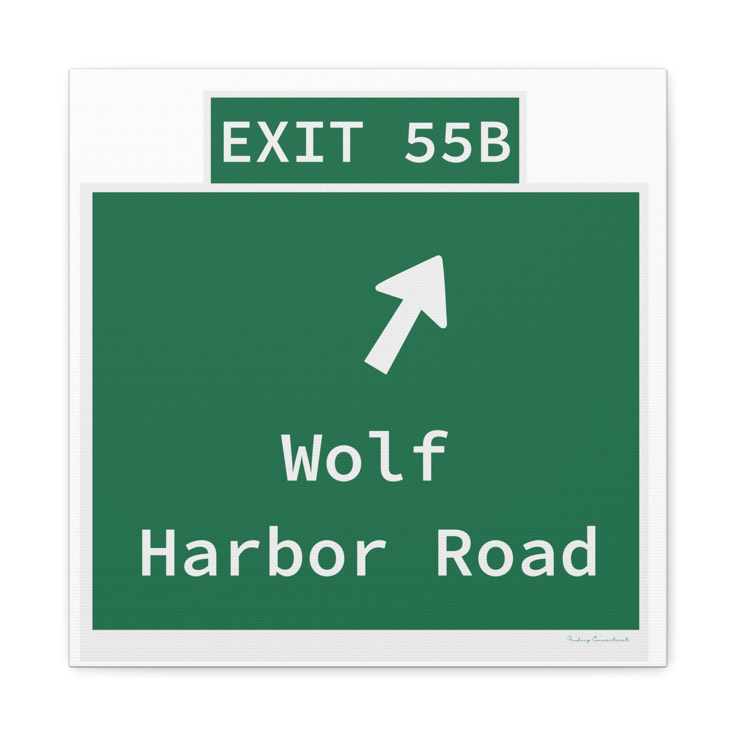 Vintage WCP Exit 55B Sign Matte Canvas, Stretched, 1.25"
