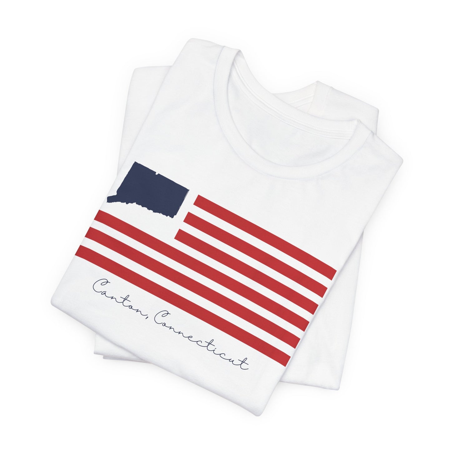 Canton Connecticut Flag Unisex Jersey Short Sleeve T-Shirt