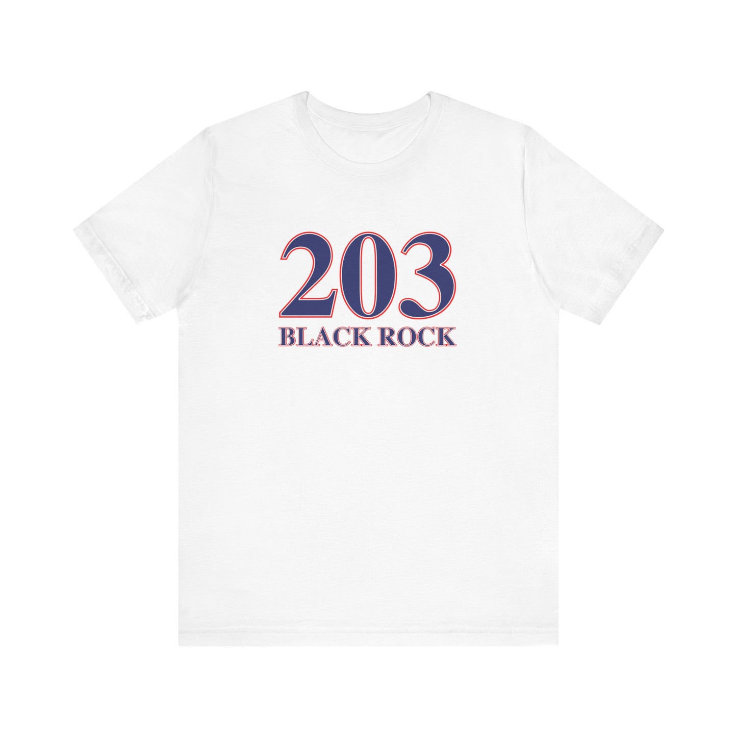 203 Black Rock Red White & Blue Unisex Jersey Short Sleeve T-Shirt
