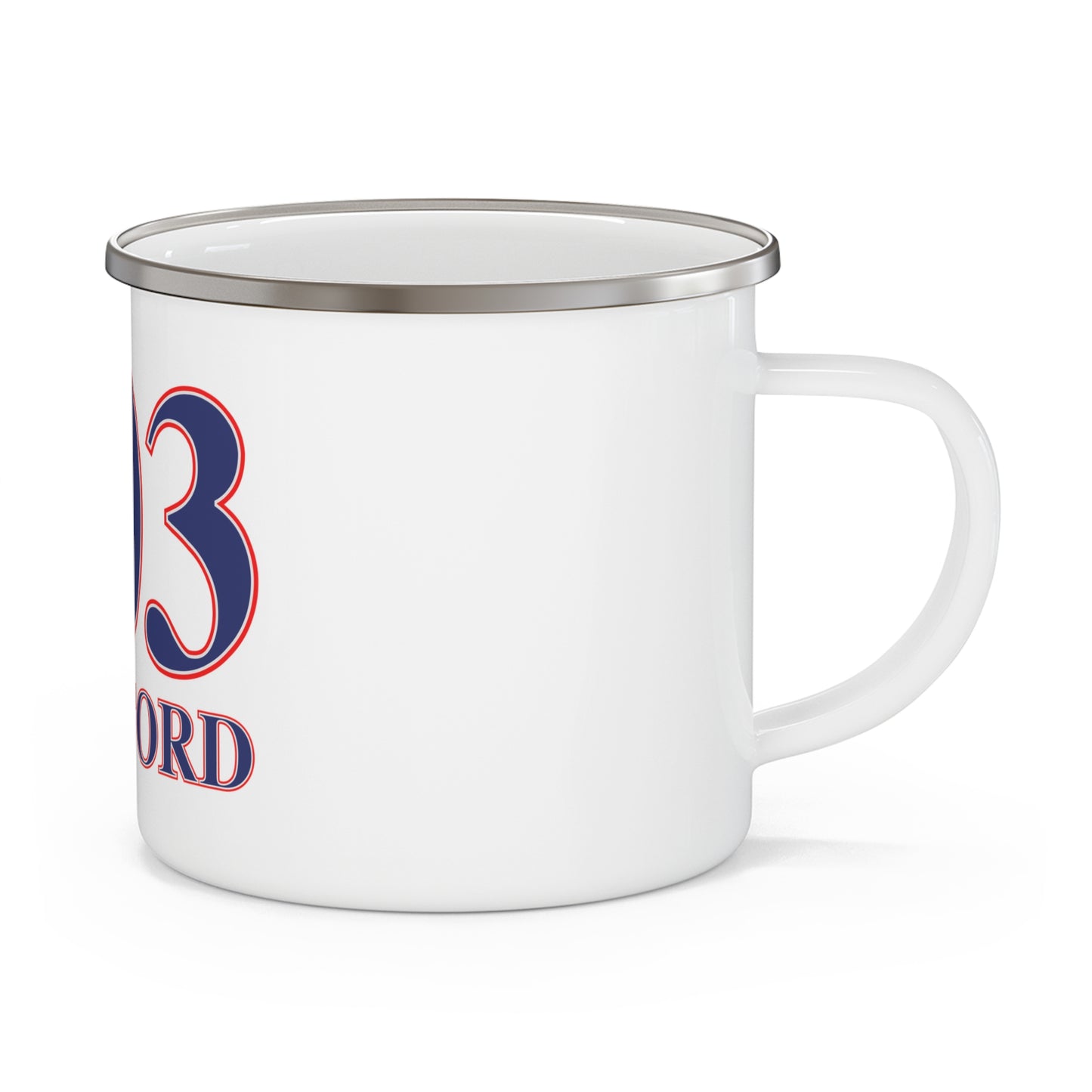 203 Stamford Red White & Blue Enamel Camping Mug