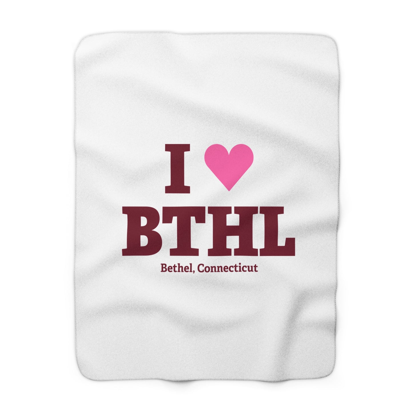 I Heart BTHL Sherpa Fleece Blanket