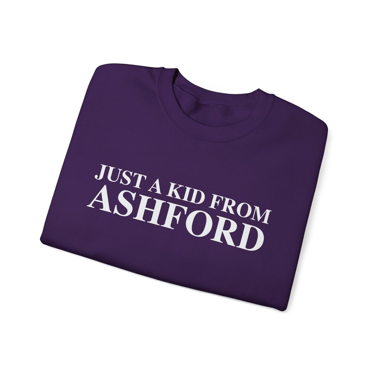 Just a kid from Ashford Unisex Heavy Blend™ Crewneck Sweatshirt