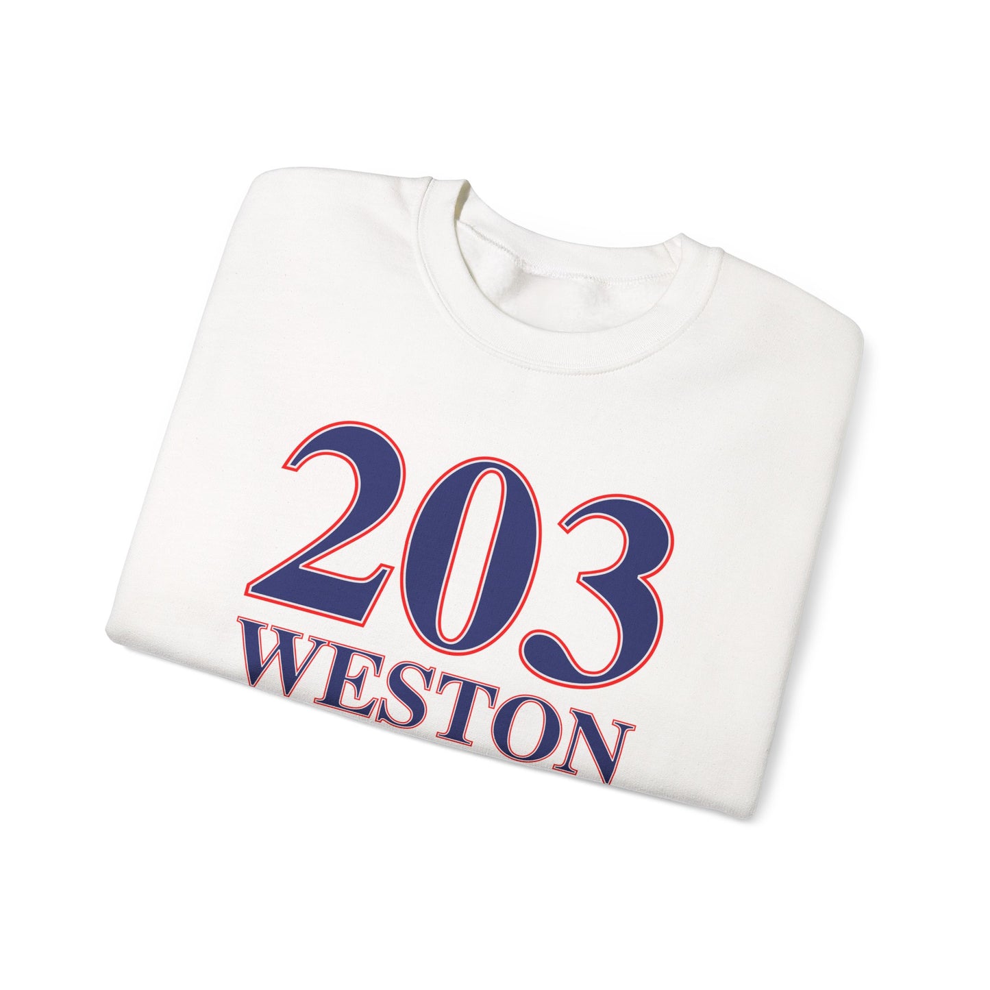 203 Weston Red White & Blue Unisex Heavy Blend™ Crewneck Sweatshirt