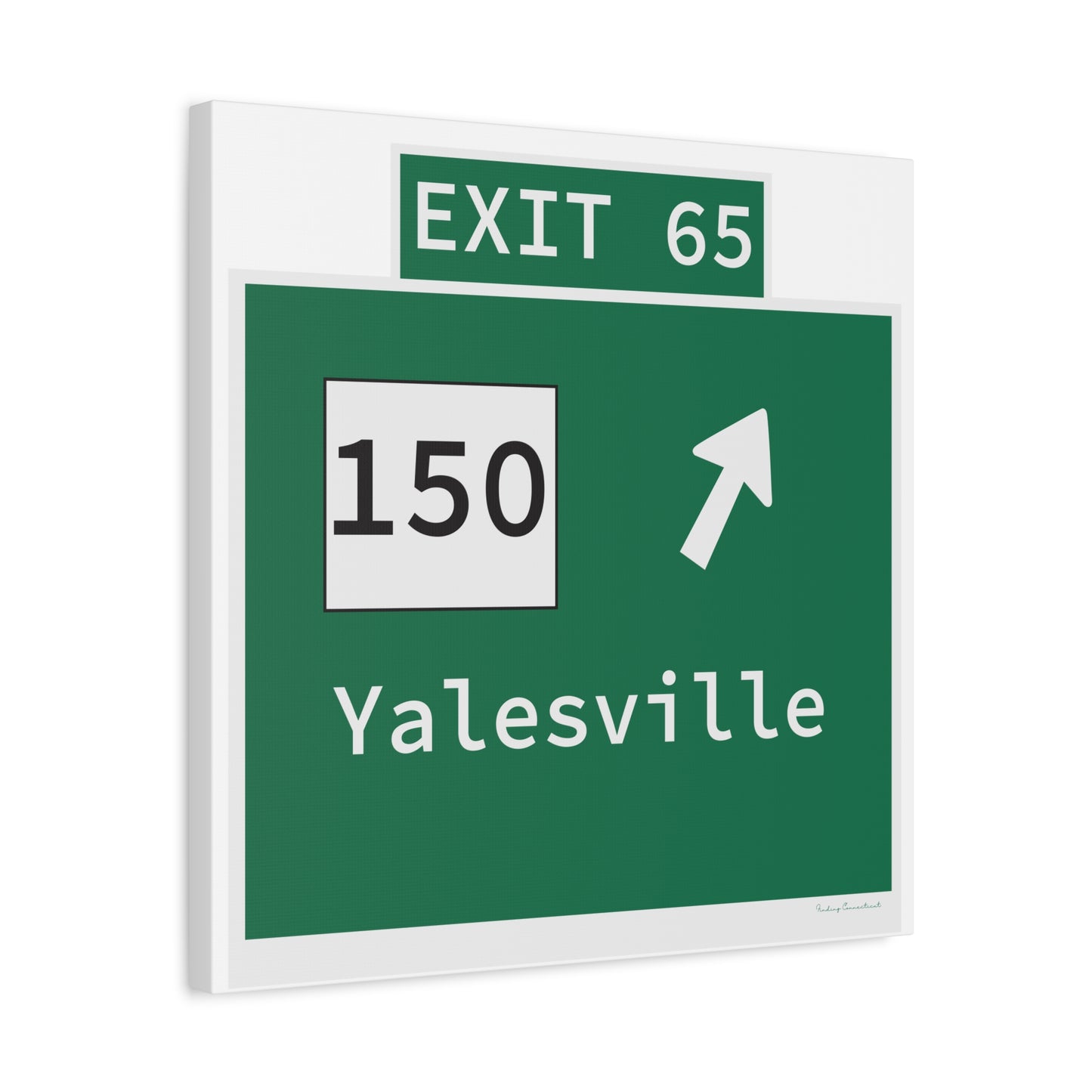 Vintage WCP Exit 65 Sign Matte Canvas, Stretched, 1.25"