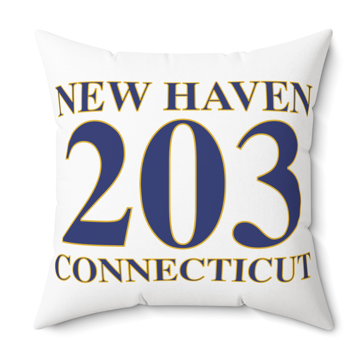 New Haven 203 Connecticut Polyester Square Pillow