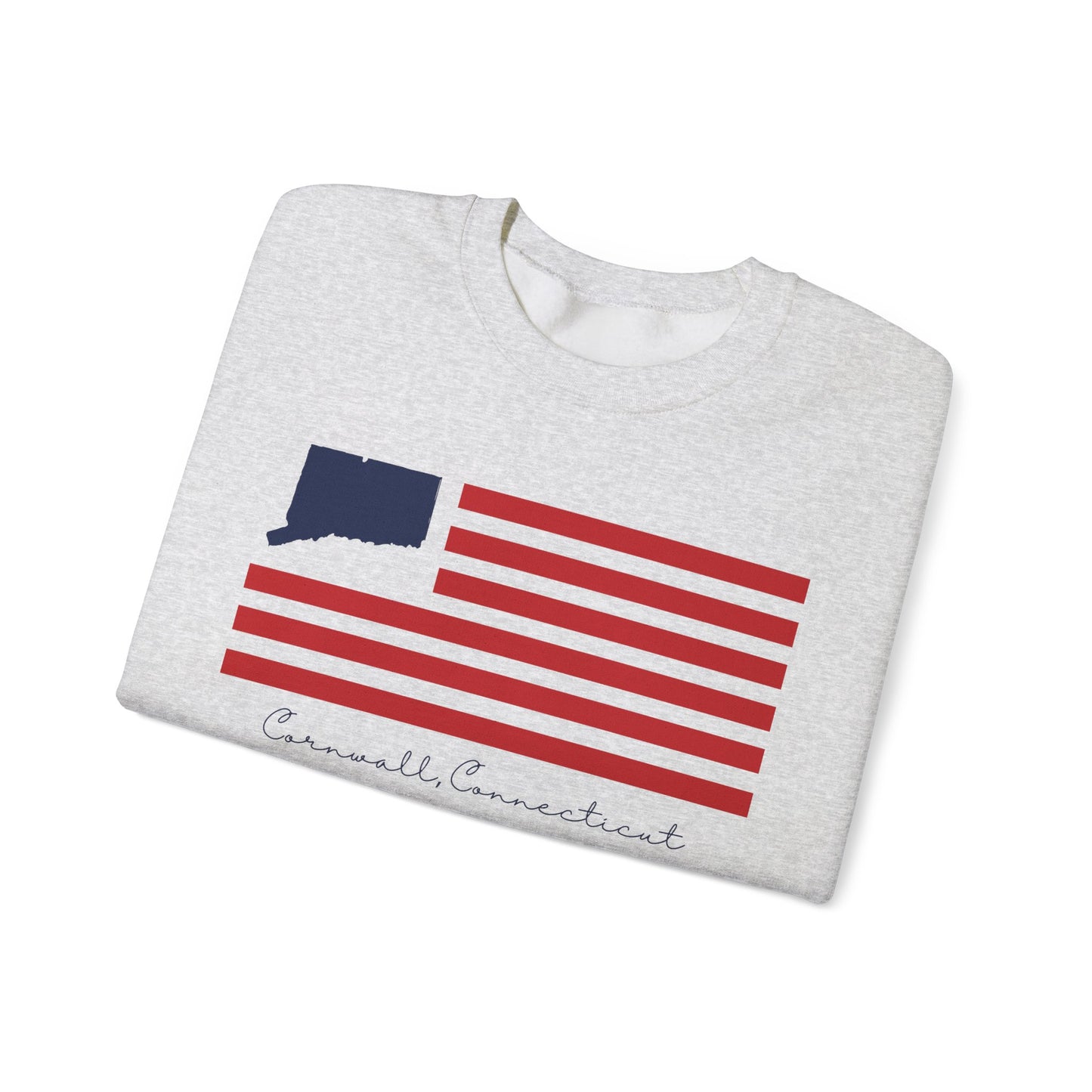 Cornwall Connecticut Flag Unisex Heavy Blend™ Crewneck Sweatshirt