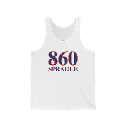 860 Sprague Red White & Blue Unisex Jersey Tank Top