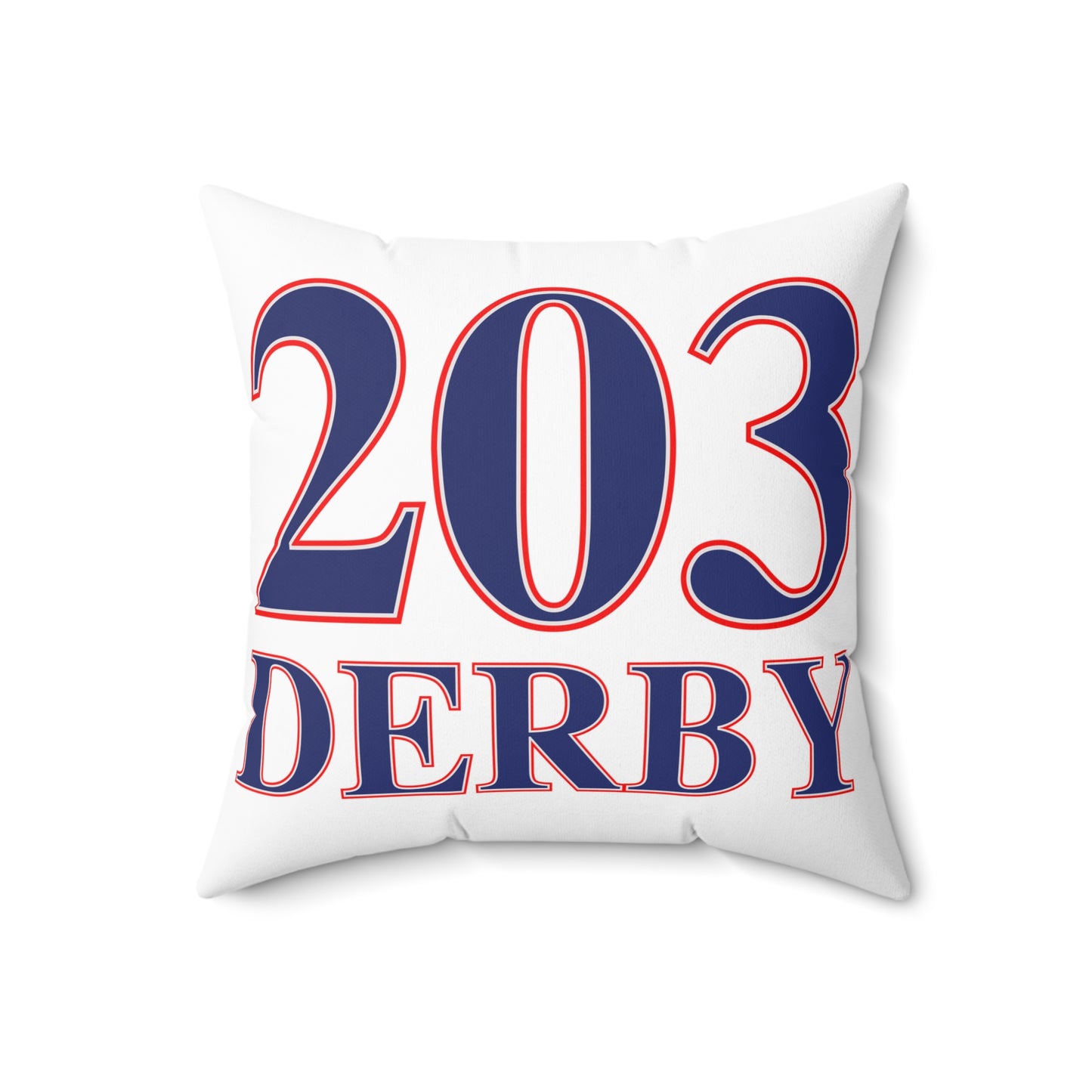 203 Derby Red White & Blue Spun Polyester Square Pillow