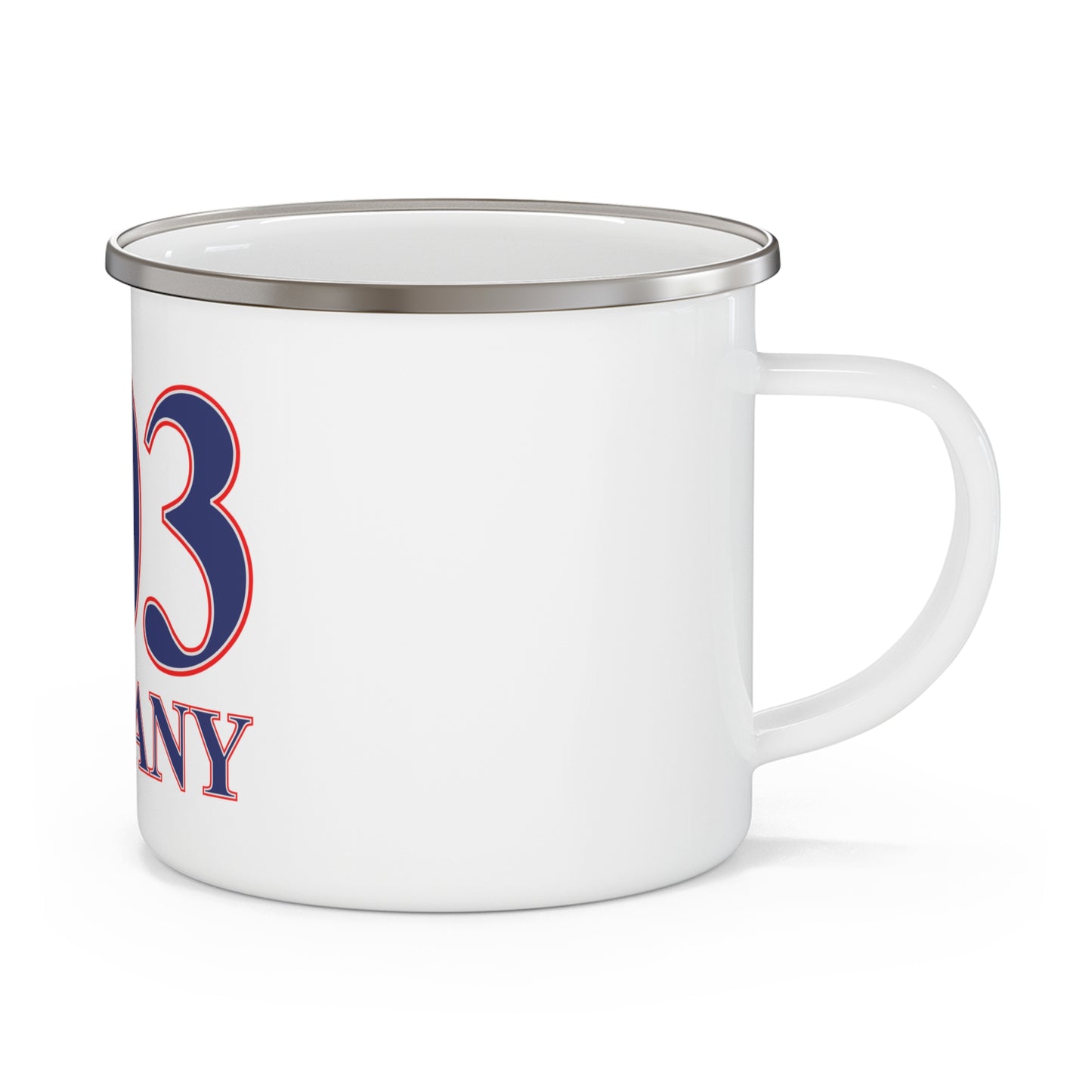 203 Bethany Red White & Blue Enamel Camping Mug