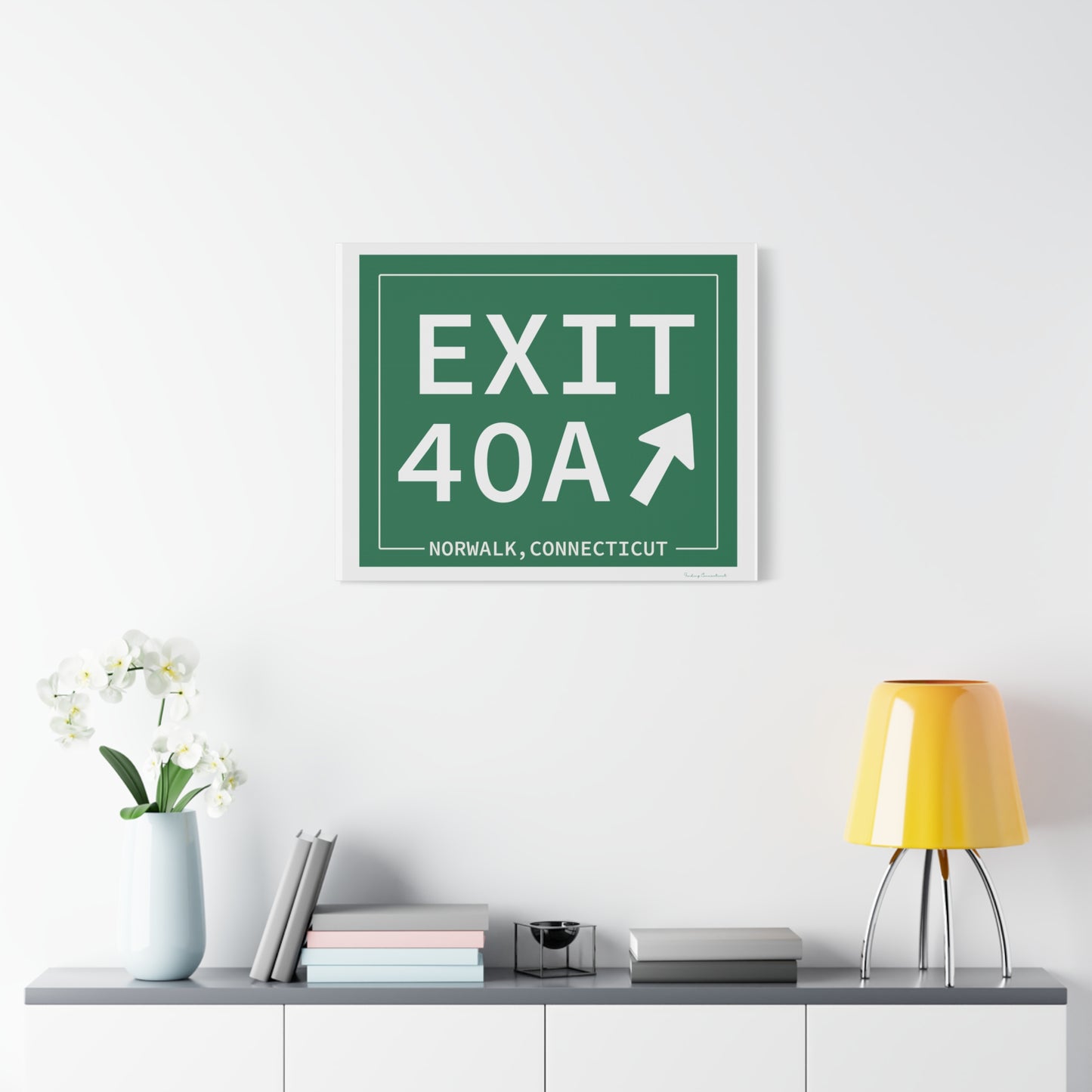Vintage Exit 40A Merritt Parkway Sign Matte Canvas, Stretched, 1.25"