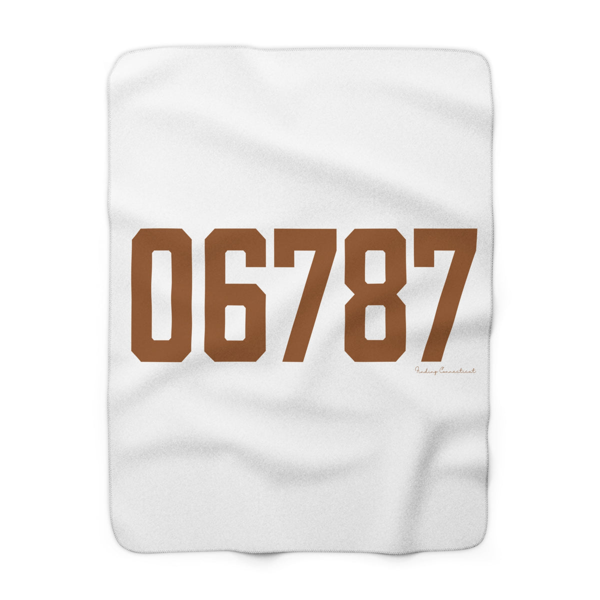 06787 Thomaston Connecticut Zip Code Sherpa Fleece Blanket