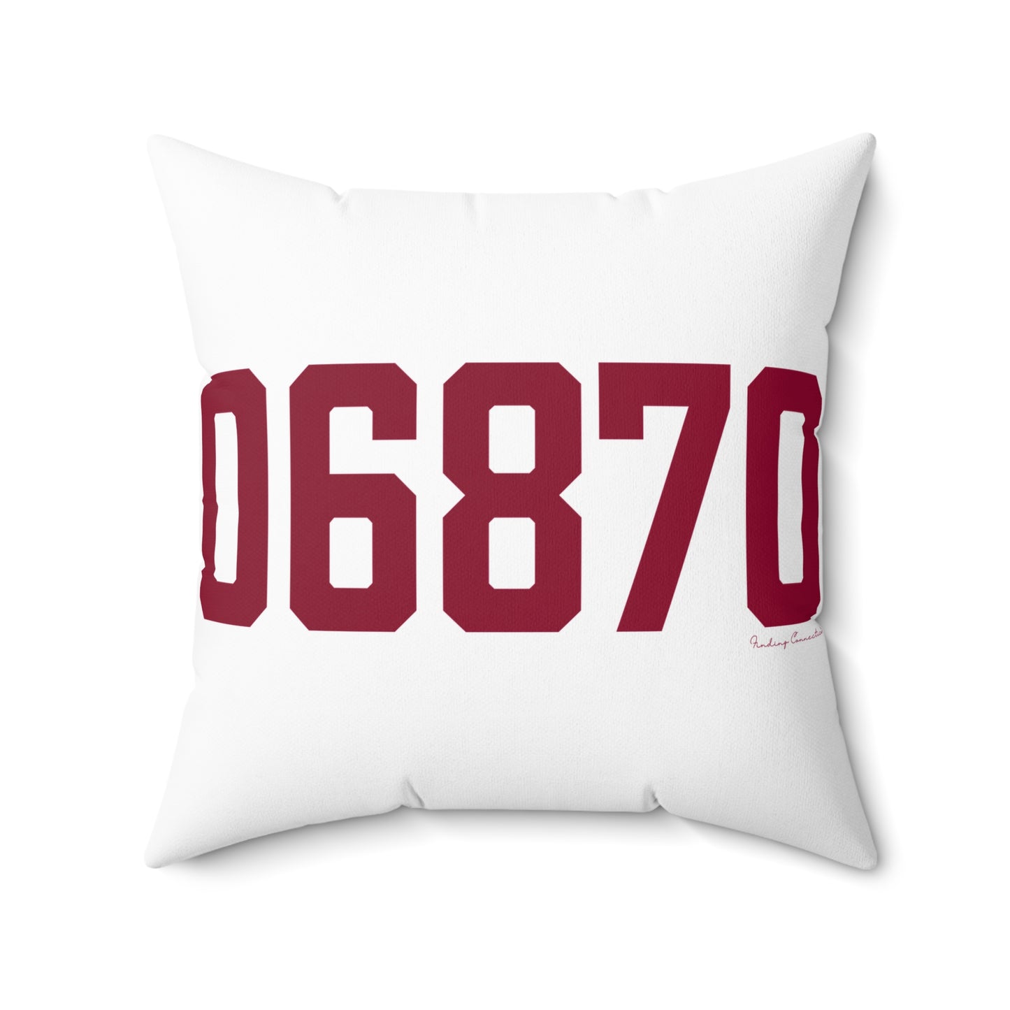 06870 - Greenwich Connecticut Zip Code Spun Polyester Square Pillow
