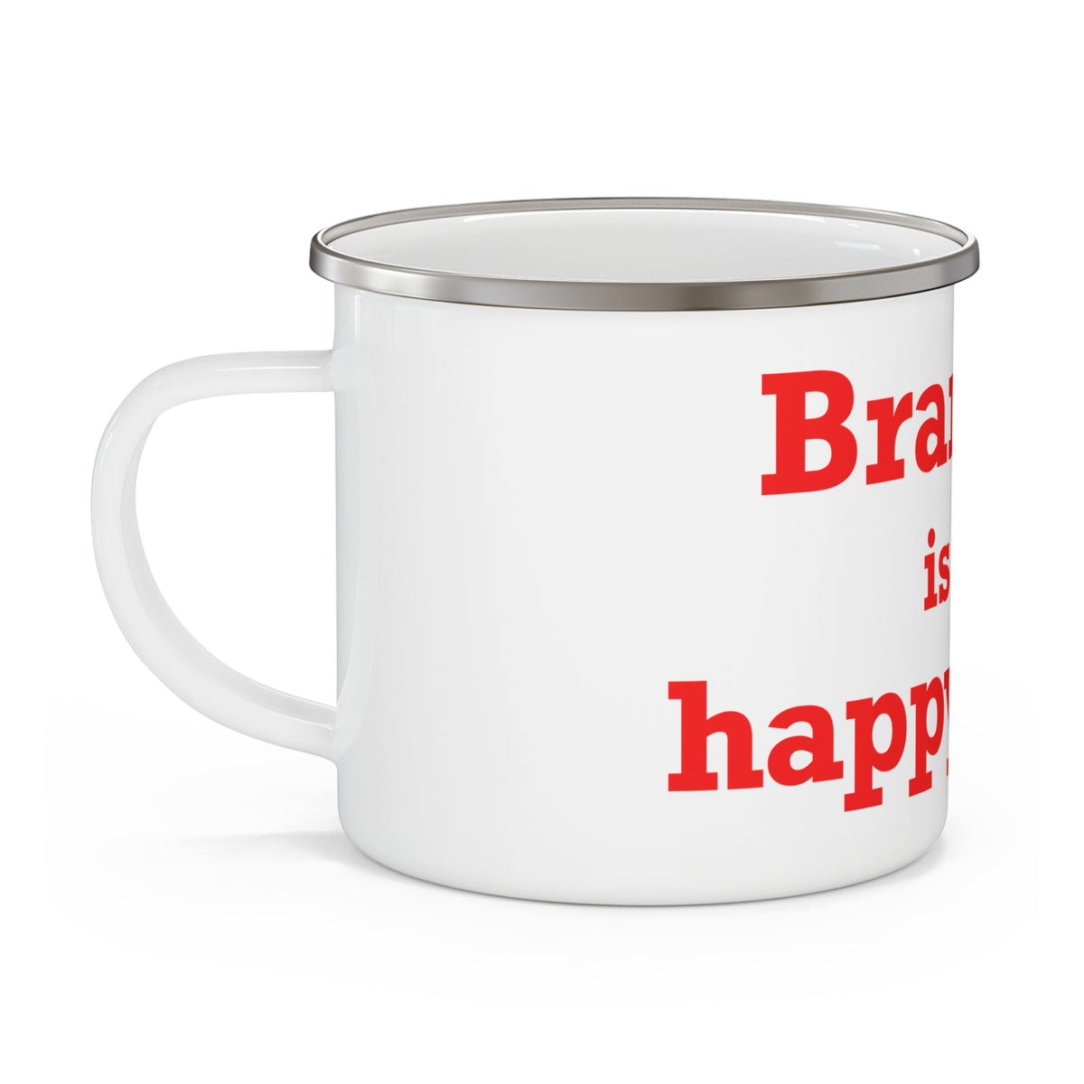 Branford is My Happy Place Enamel Camping Mug