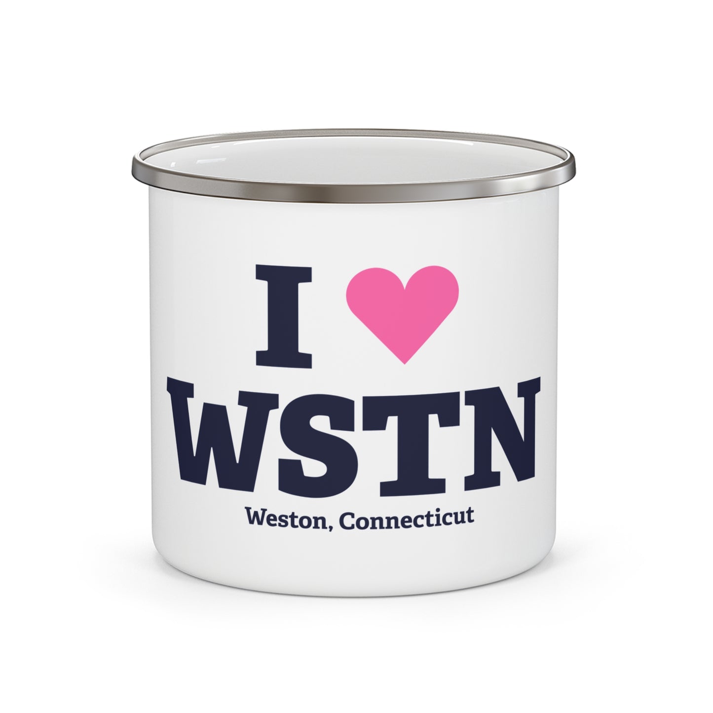 I Heart WSTN Enamel Camping Mug