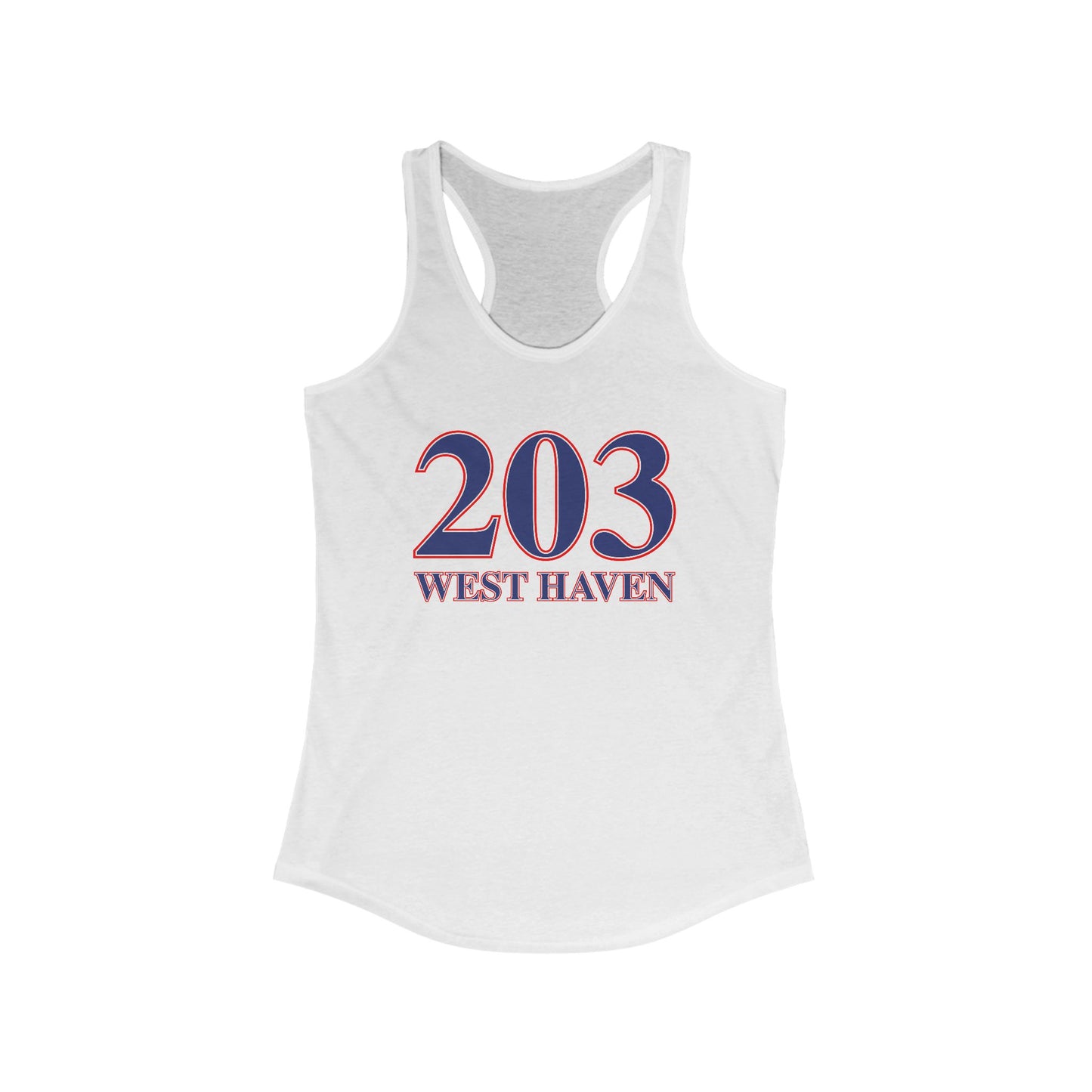203 West Haven Red White & Blue Women's Ideal Racerback Tank Top