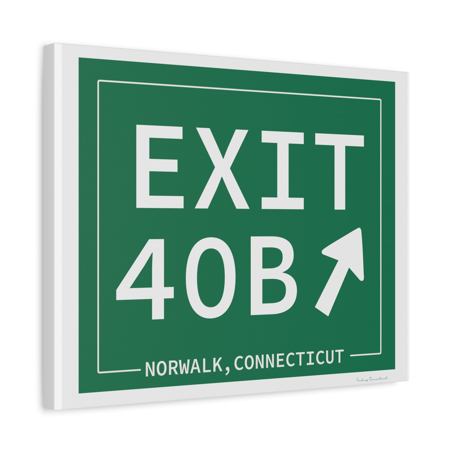 Vintage Exit 40B Merritt Parkway Sign Matte Canvas, Stretched, 1.25"