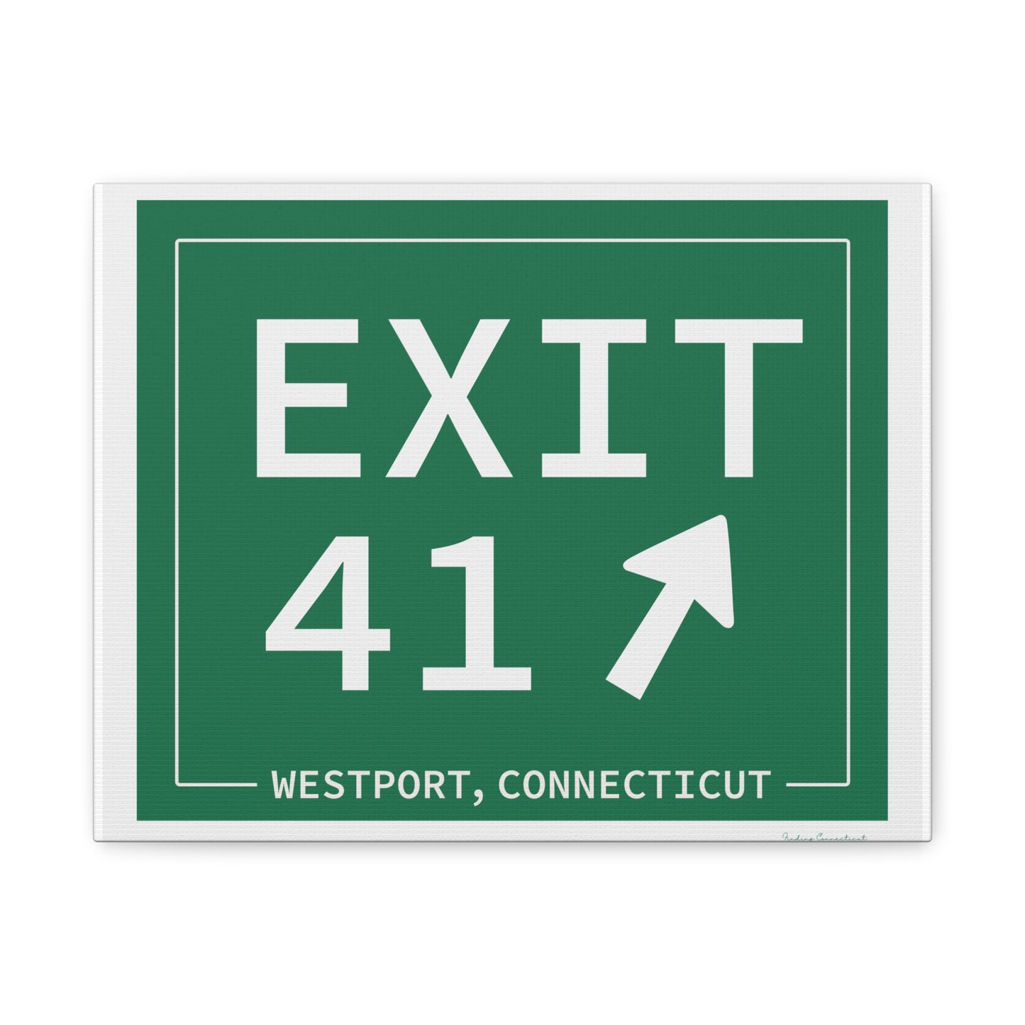 Vintage Exit 41 Merritt Parkway Sign Matte Canvas, Stretched, 1.25"