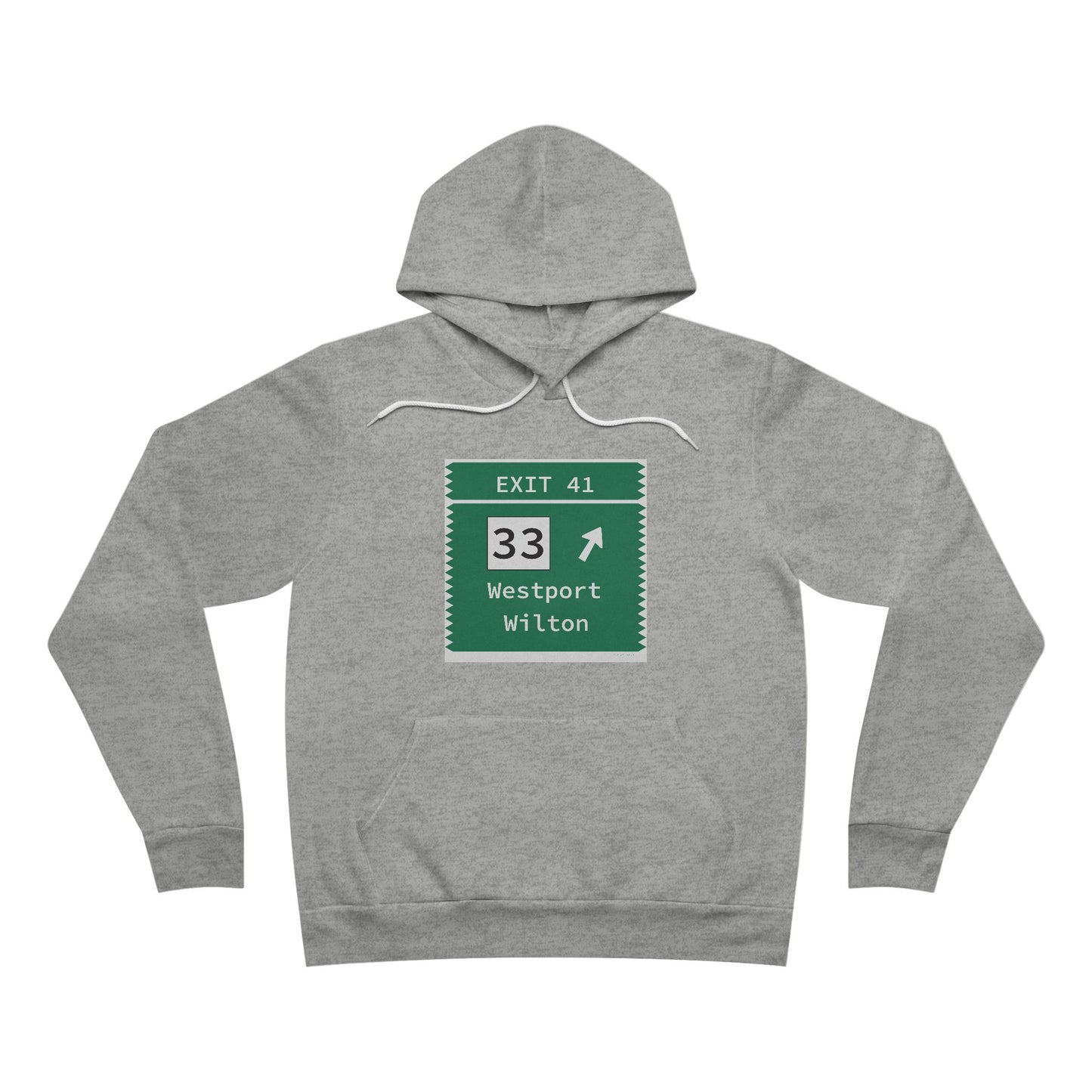 Vintage Merritt Parkway Exit 41 Sign Unisex Sponge Fleece Pullover Hoodie