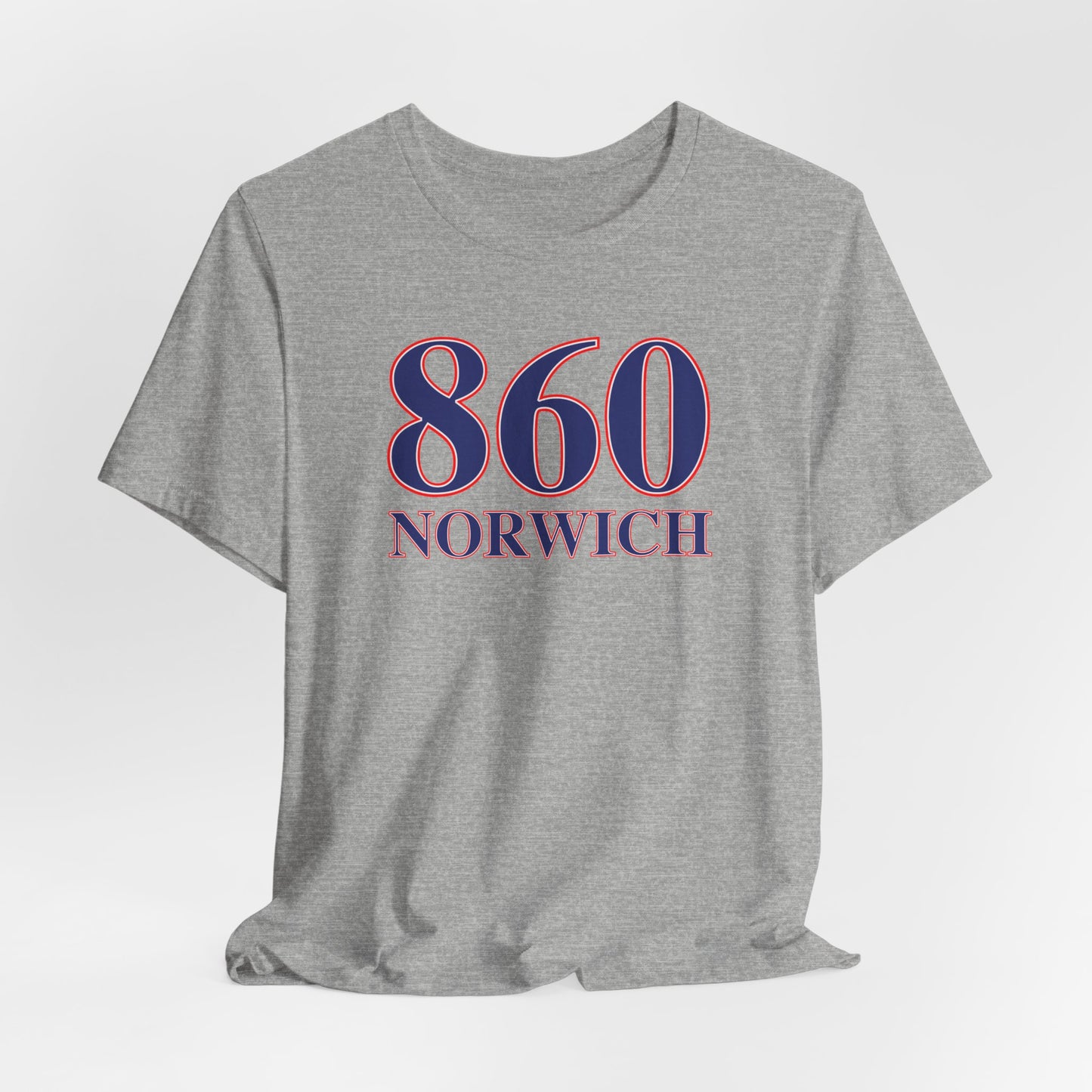 860 Norwich Red White & Blue Unisex Jersey Short Sleeve T-Shirt