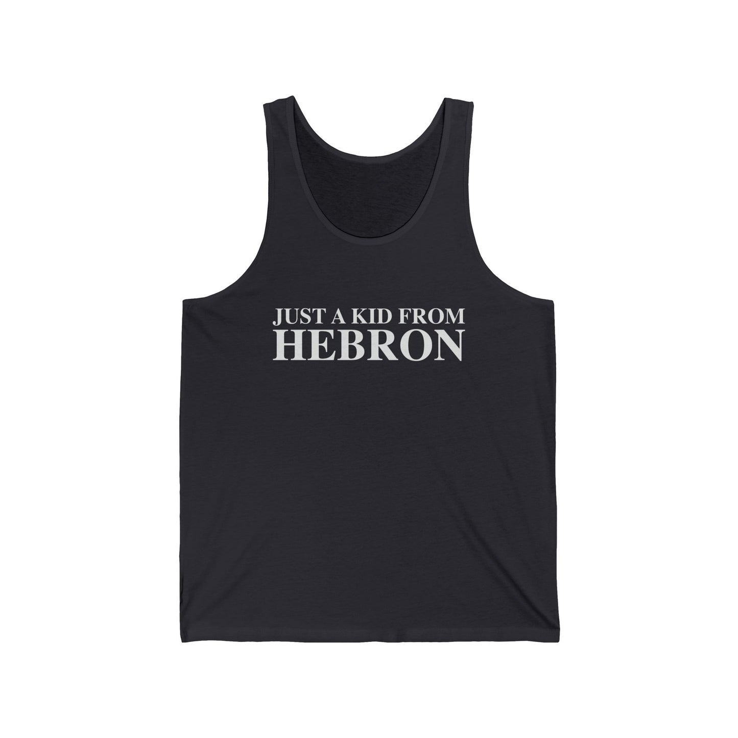 Just a kid from Hebron Unisex Jersey Tank Top