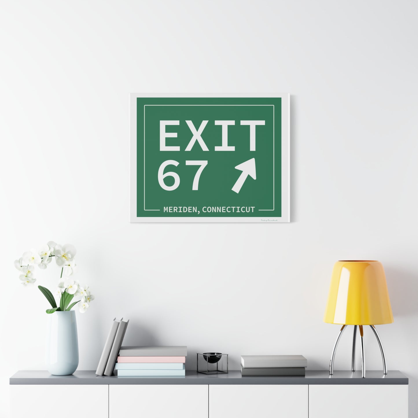 Vintage Exit 67 WCP Sign Matte Canvas, Stretched, 1.25"