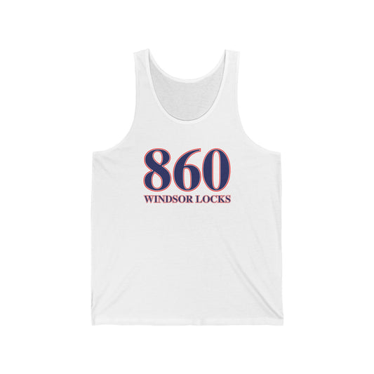 860 Windsor Locks Red White & Blue Unisex Jersey Tank Top