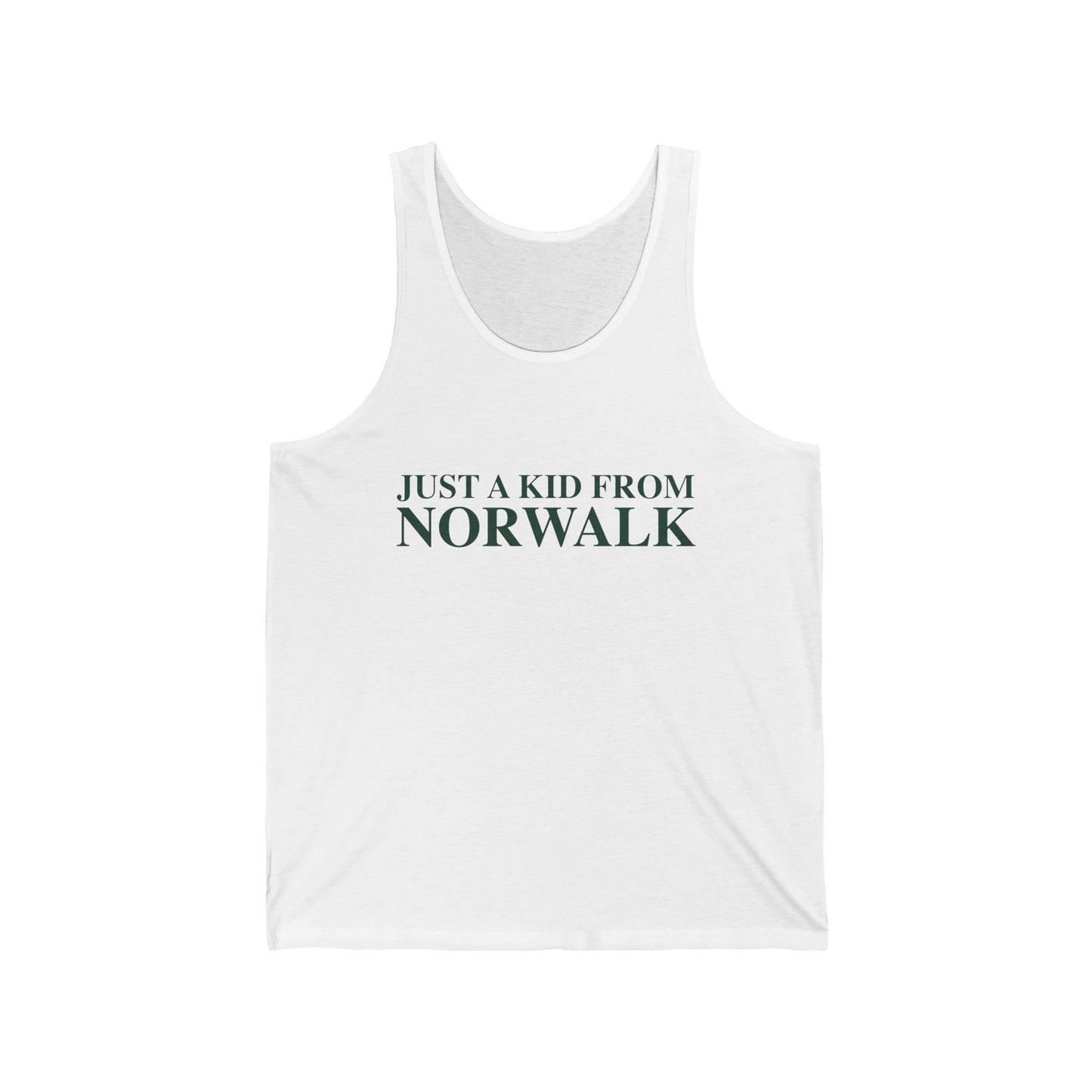 Just a kid from Norwalk Unisex Jersey Tank Top