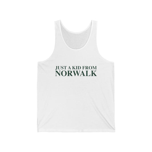 Just a kid from Norwalk Unisex Jersey Tank Top