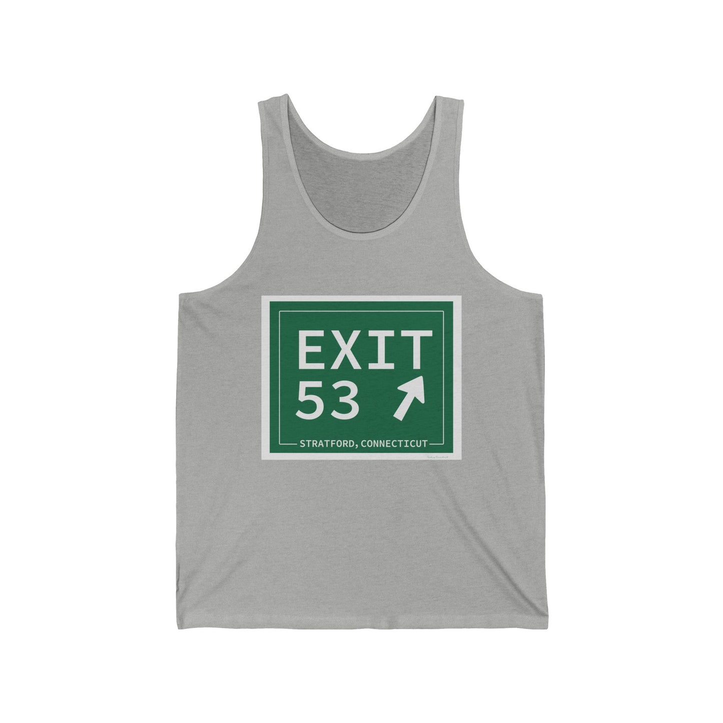 Vintage Exit 53 Merritt Parkway Sign Unisex Jersey Tank Top