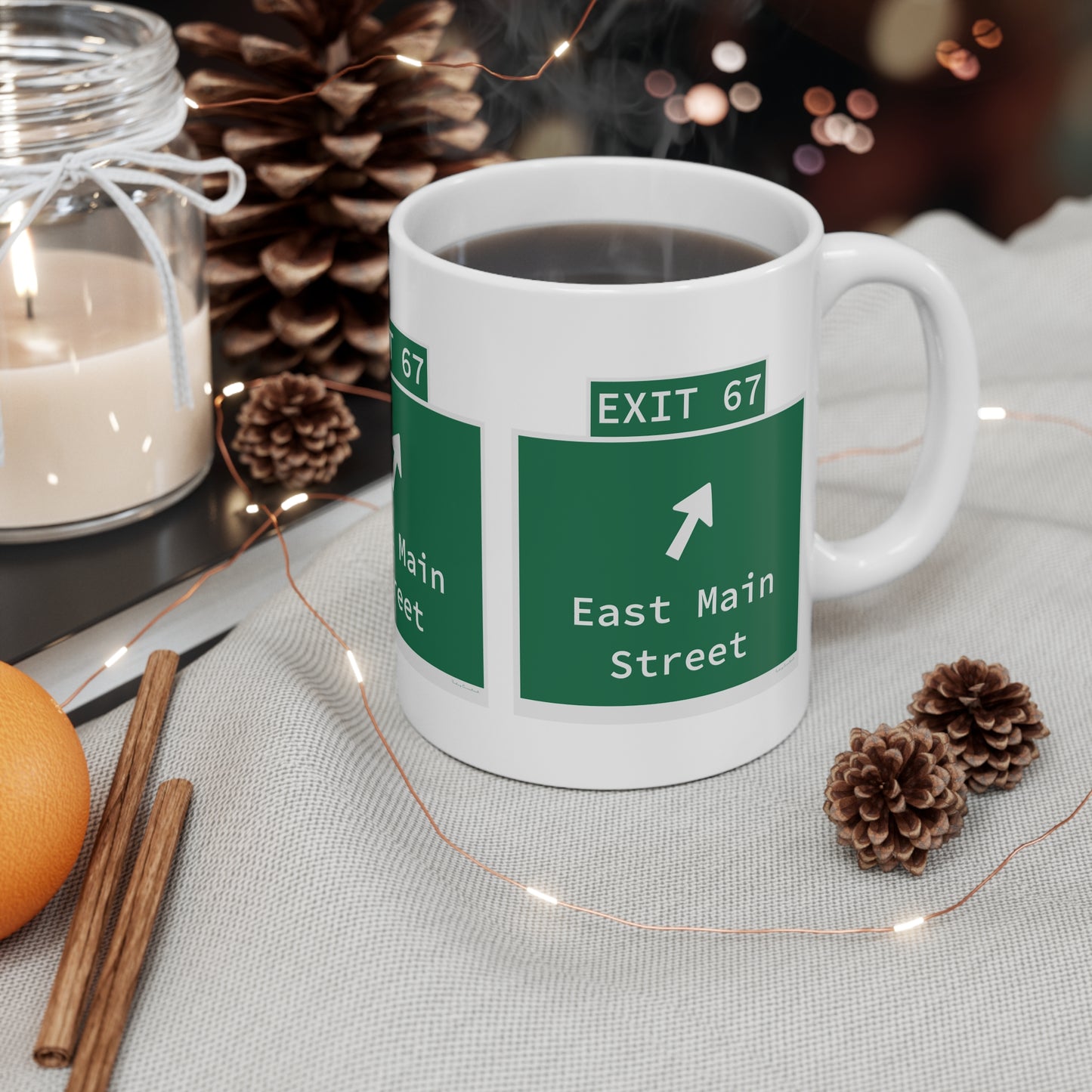 Vintage WCP Exit 67 Sign Mug 11oz