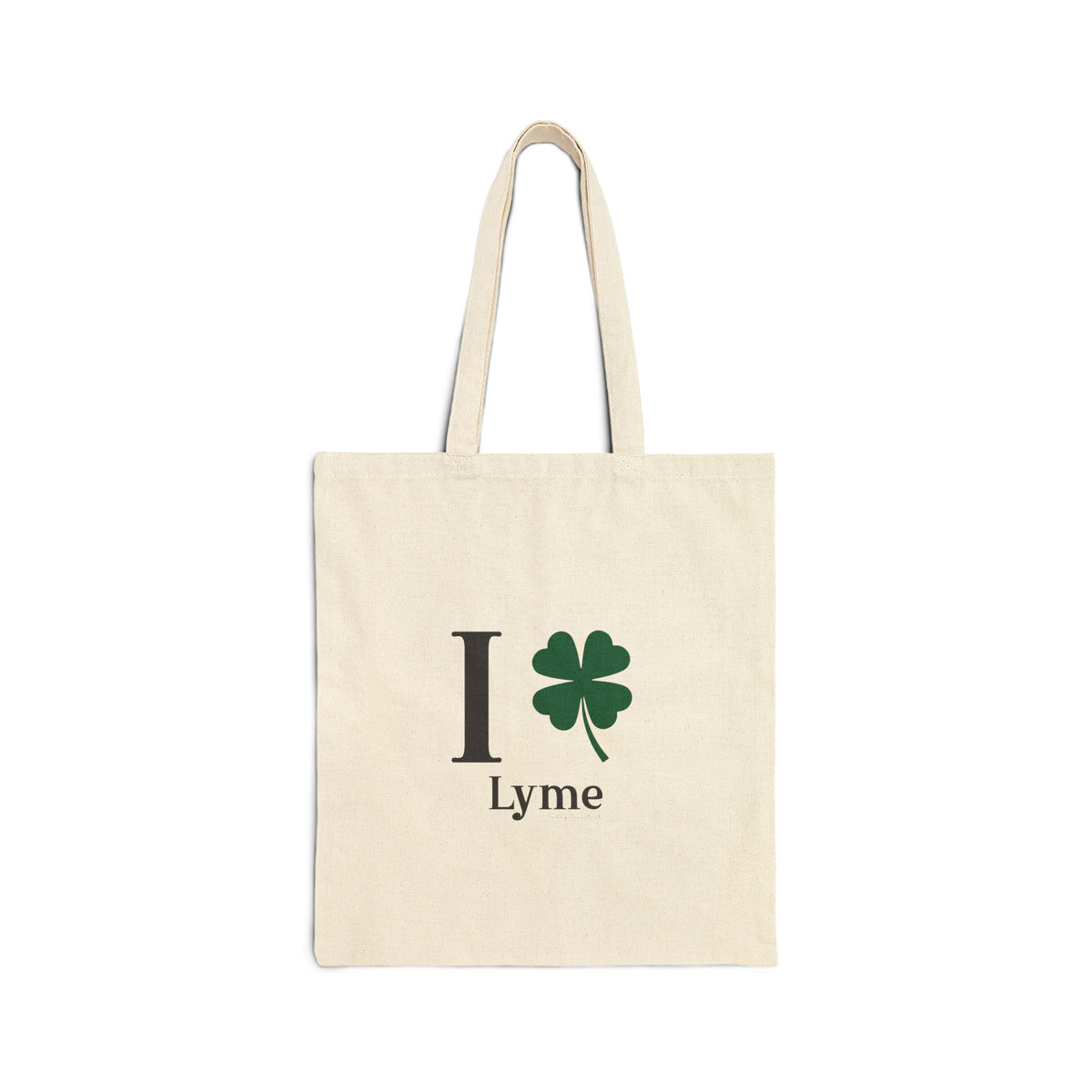 I Clover Lyme Cotton Canvas Tote Bag