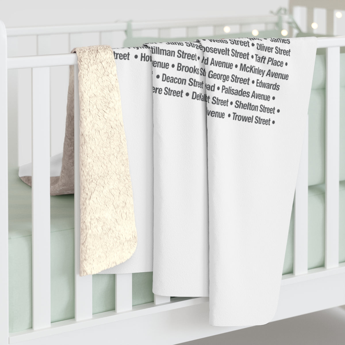 Bridgeport Love Sherpa Fleece Blanket