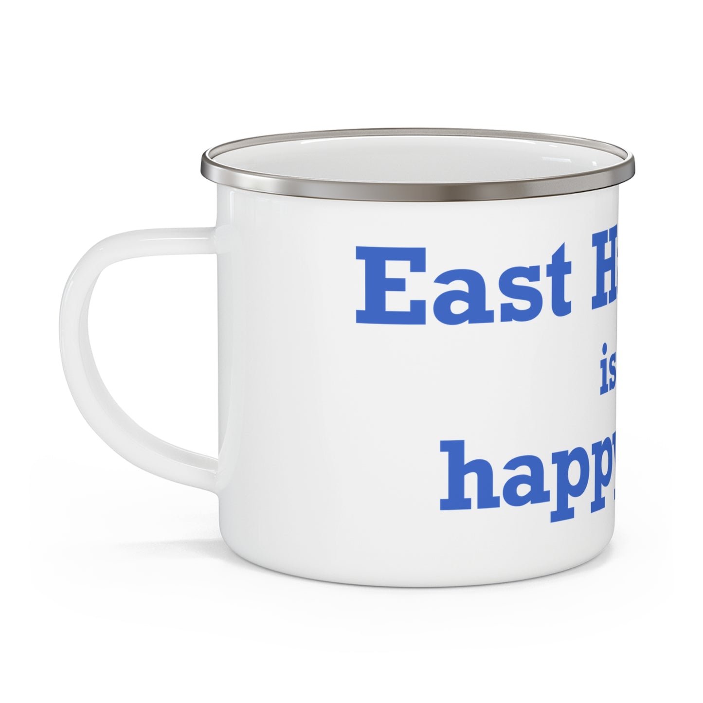 East Hampton is My Happy Place Enamel Camping Mug