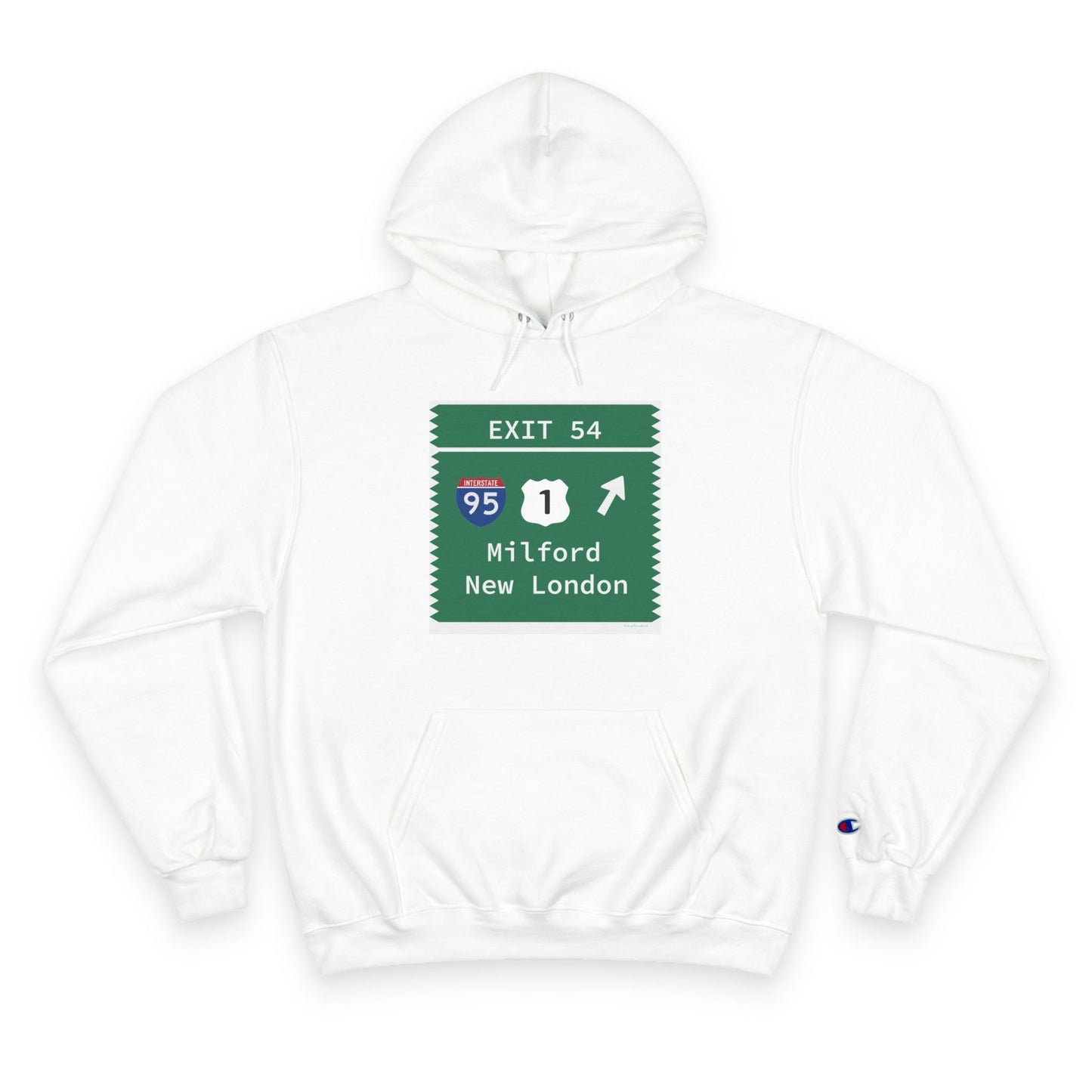 Vintage Merritt Parkway Exit 54 Sign Champion Hoodie
