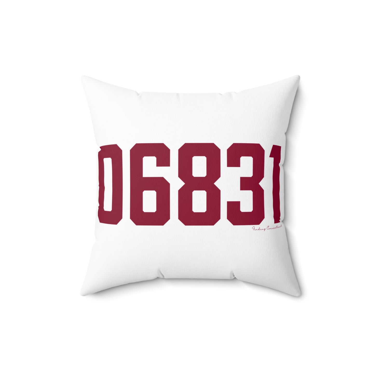 06831 - Greenwich Connecticut Zip Code Spun Polyester Square Pillow