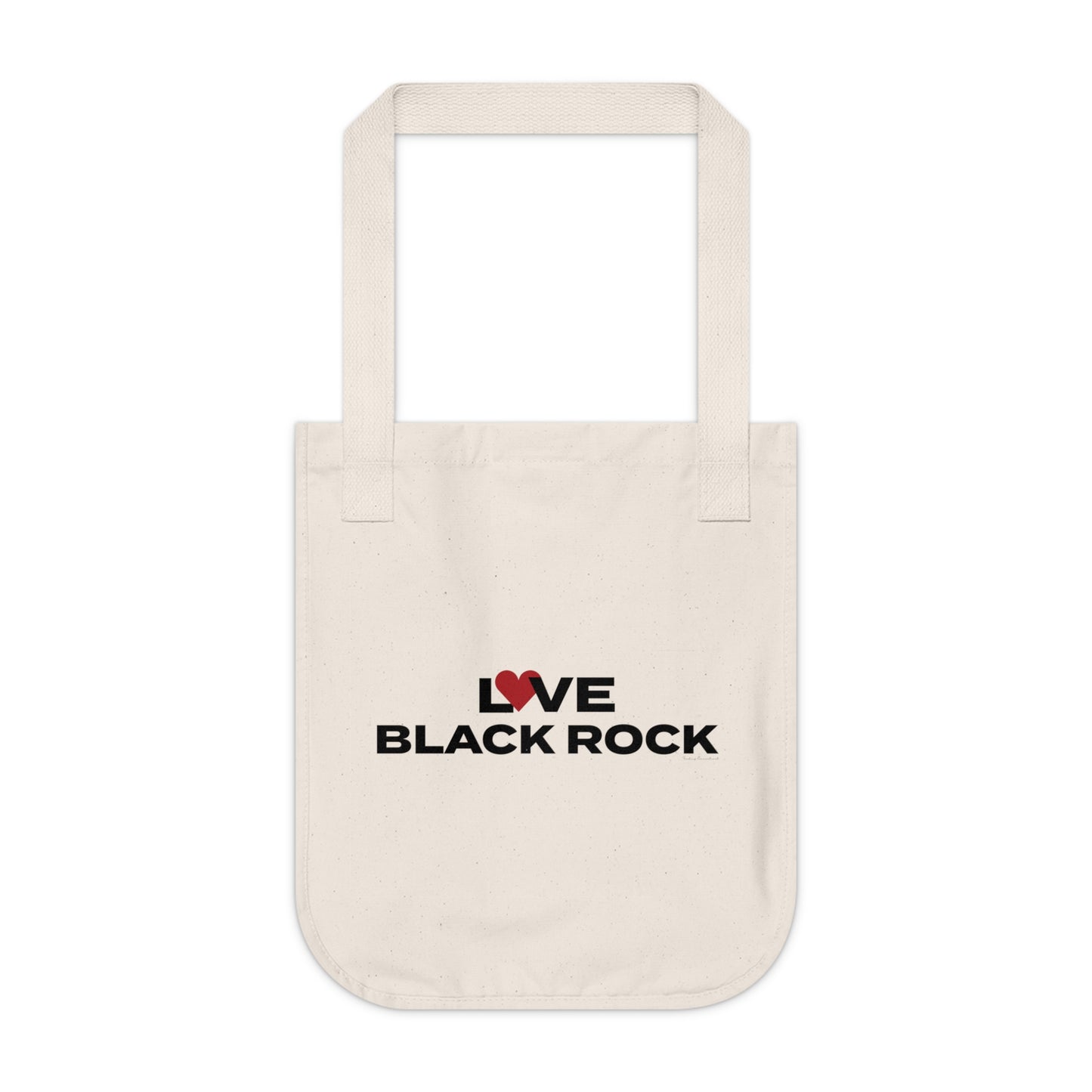 Love Black Rock Organic Canvas Tote Bag