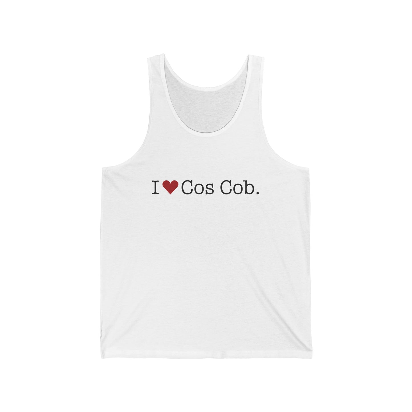 I Heart Cos Cob. Unisex Jersey Tank Top