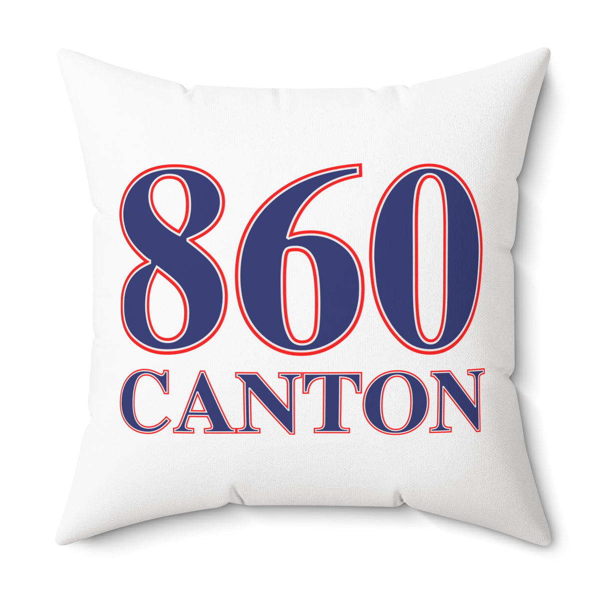 860 Canton Red, White & Blue Spun Polyester Square Pillow