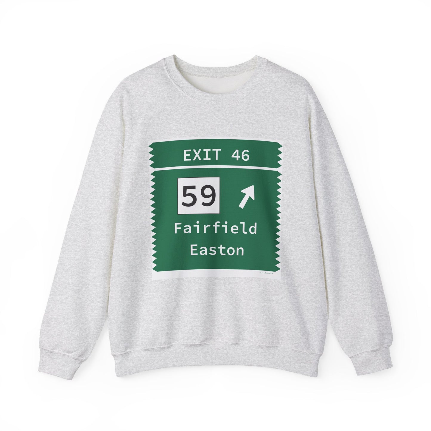 Vintage Merritt Parkway Exit 46 Sign Unisex Heavy Blend™ Crewneck Sweatshirt