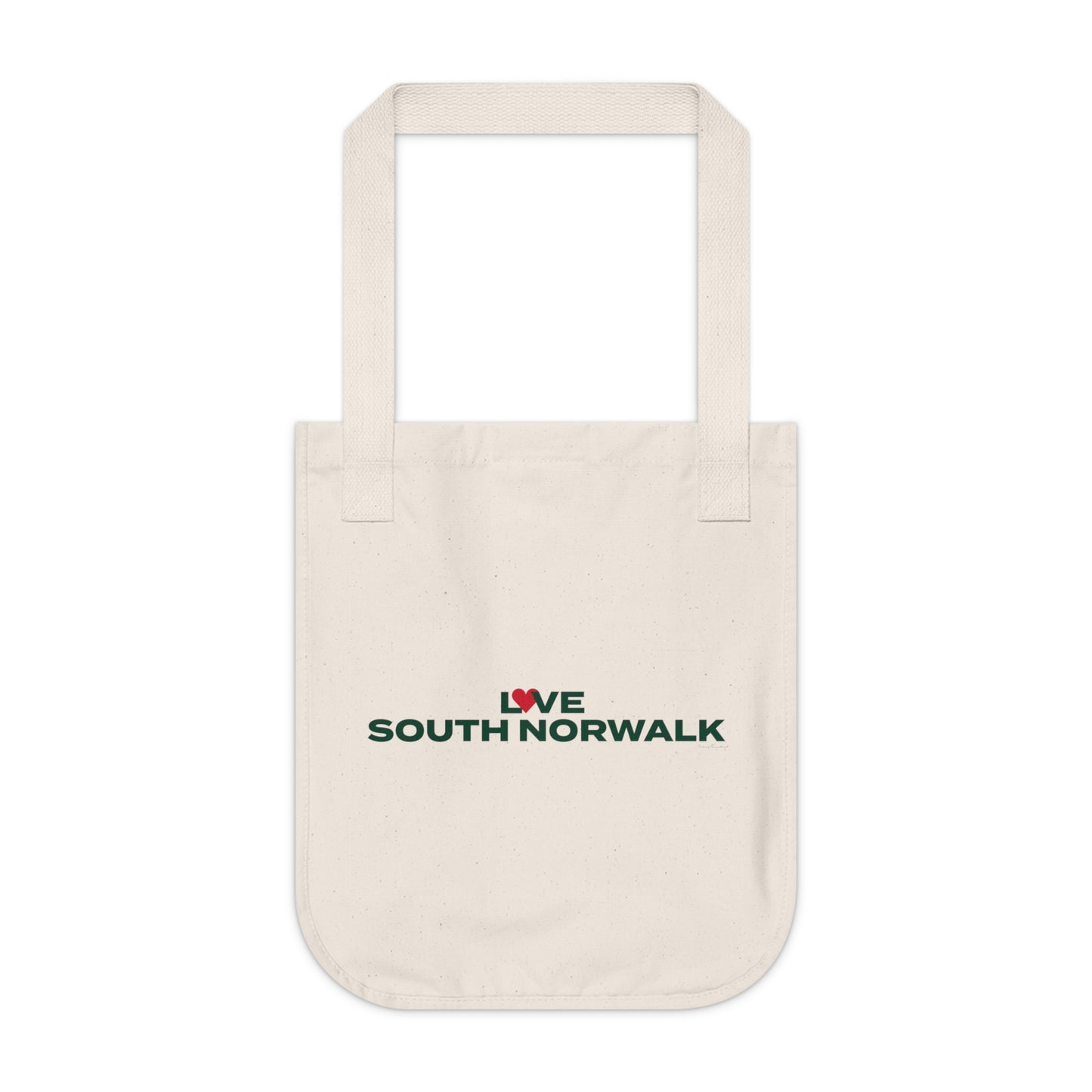Love South Norwalk Organic Canvas Tote Bag