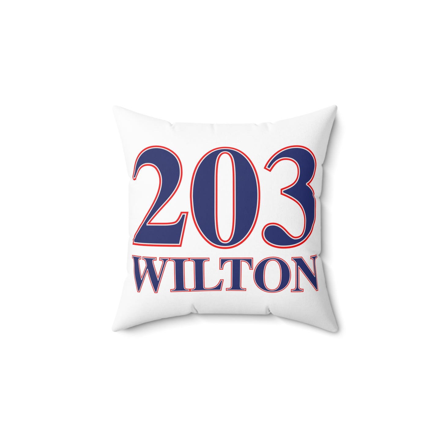 203 Wilton Red White & Blue Spun Polyester Square Pillow