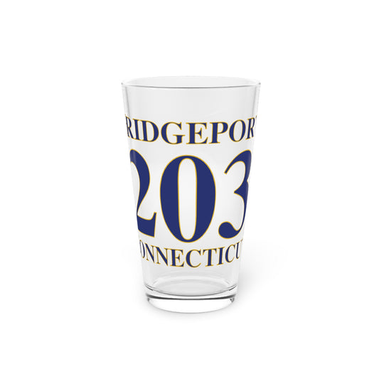 Bridgeport 203 Connecticut Pint Glass, 16oz