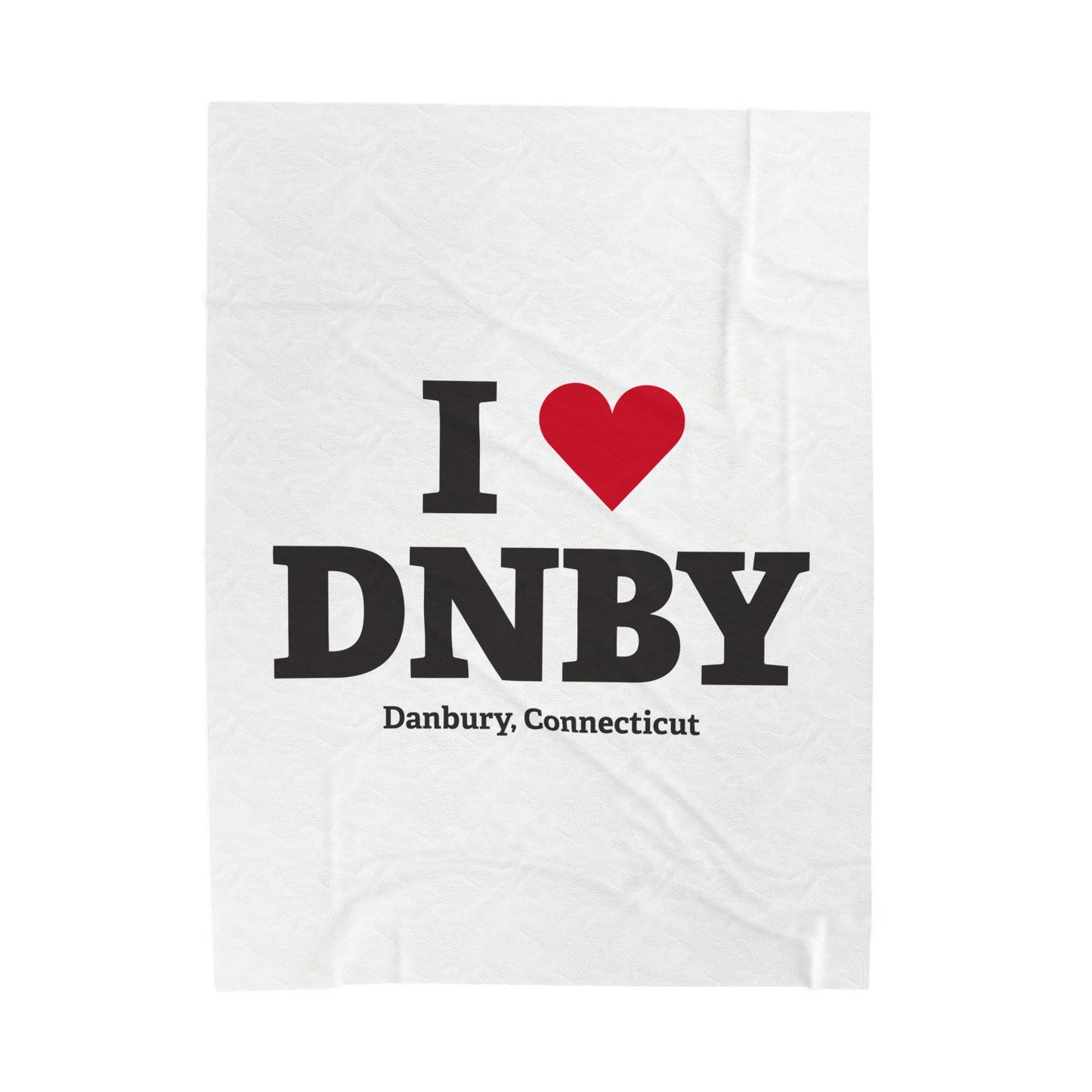 I Heart DNBY Velveteen Plush Blanket