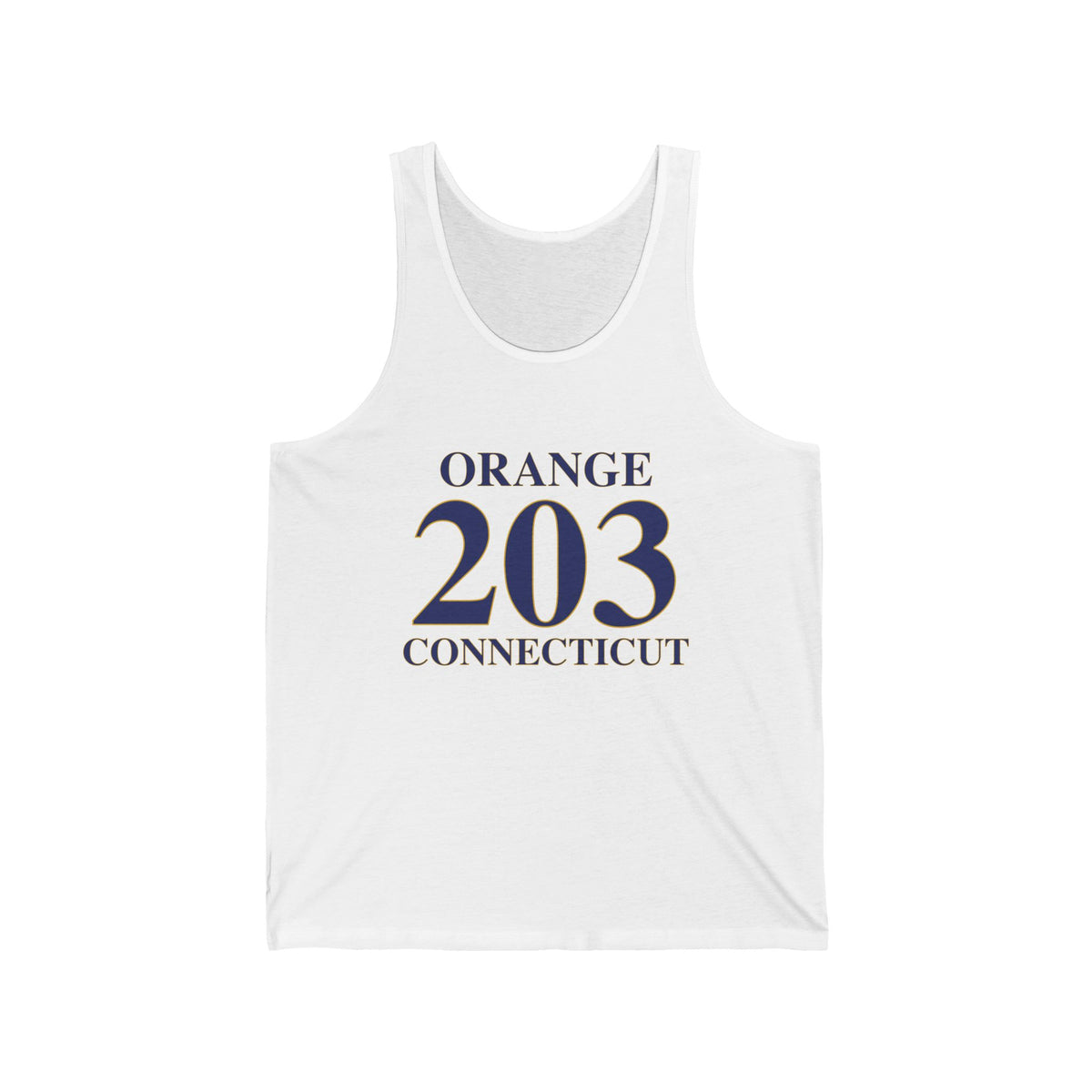 Orange 203 Connecticut Unisex Jersey Tank Top