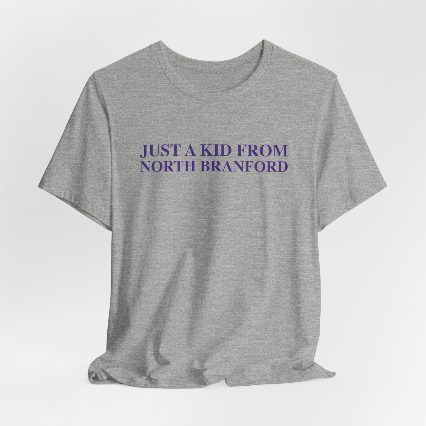 Just a kid from North Branford Unisex Jersey Short Sleeve T-Shirt